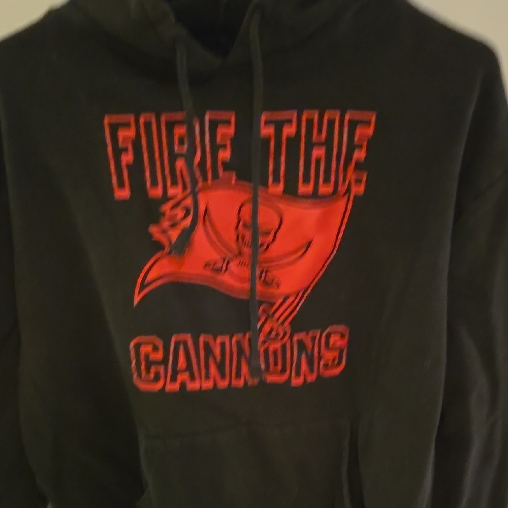 Black Hoodie with Red Print